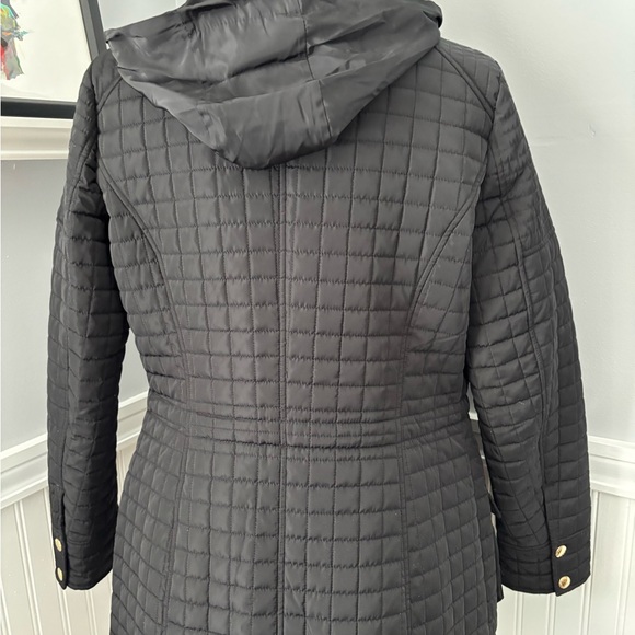 Michael Kors Quilted Jacket Black Sz S Slim fit gold tone - Picture 6 of 10